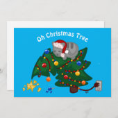 オークリスマスツリーホリデーカード シーズンカード (正面/裏面)