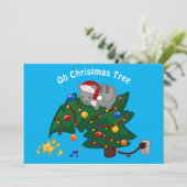 オークリスマスツリーホリデーカード シーズンカード (スタンド正面)