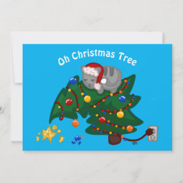 オークリスマスツリーホリデーカード シーズンカード