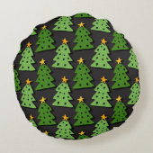 オークリスマスツリー丸い枕 ラウンドクッション (裏面)