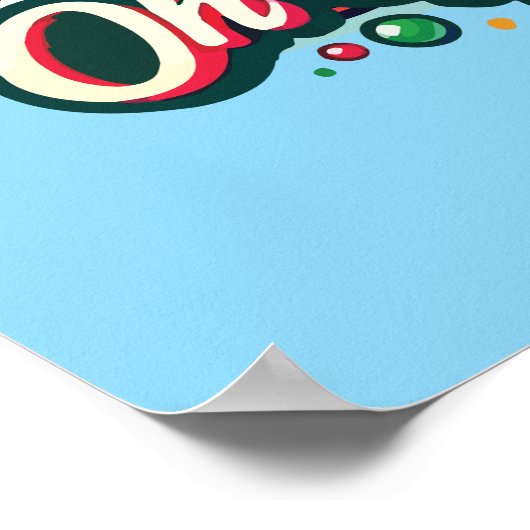 オークリスマスティーおもしろい- Bobaバブルティーホリデー ポスター (角)