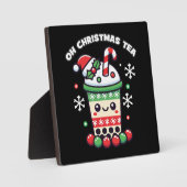 オークリスマスティーおもしろい- Bobaホリデーバブルティー フォトプラーク (正面)