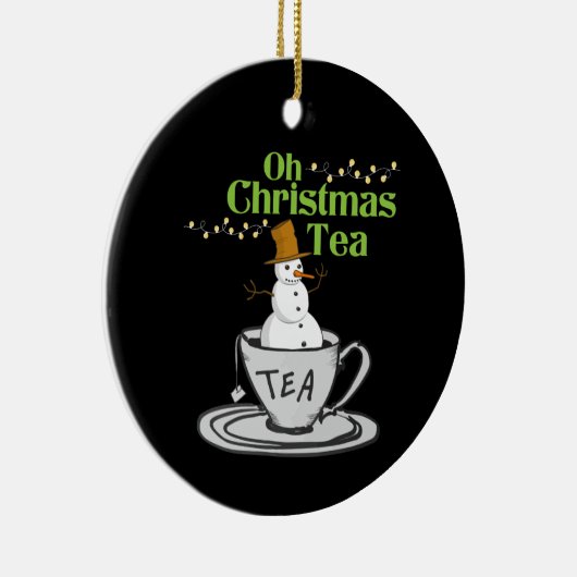 オークリスマスティー – ティー恋人クリスマスホリデー セラミックオーナメント (右)