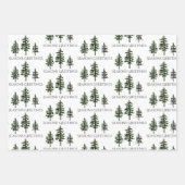 オークリスマストリオラッピング紙シート ラッピングペーパーシート (正面)