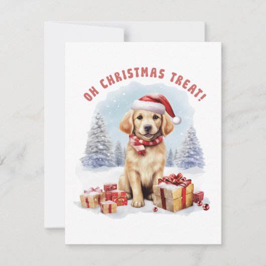 オークリスマストリートフラットクリスマスカード シーズンカード (正面)