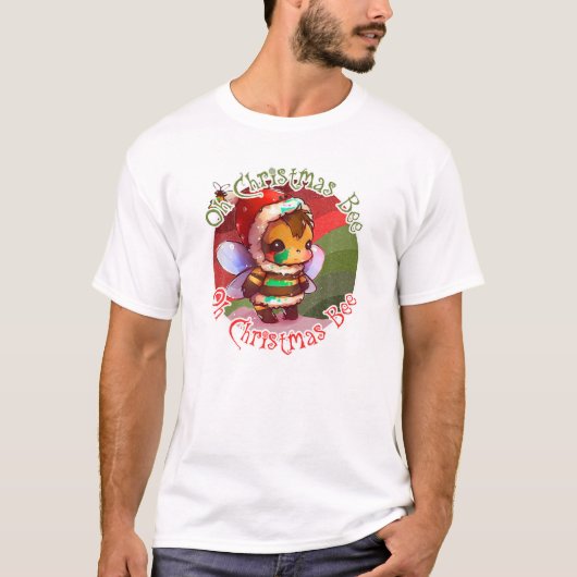 オークリスマスビーかわいいかわいいクリスマスビークリスマス Tシャツ (正面)