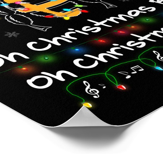 オークリスマスビーサンタ帽子ビーライトクリスマス ポスター (角)