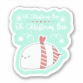 オークリスマスビーホリデーハネビー シール (正面)
