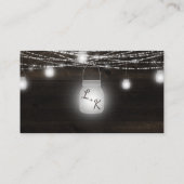 オークリッジウッド素朴ブライダルシャワーギフトレジストリ エンクロージャーカード (裏面)