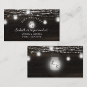 オークリッジウッド素朴ブライダルシャワーギフトレジストリ エンクロージャーカード (正面/裏面)