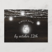 オークリッジウ素朴ッド結婚ズ食事の選択RSVP ポストカード (正面)