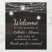 オークリッジウ素朴ッド&メイソンジャース結婚の歓迎 ワインラベル (シングルラベル)