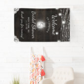 オークリッジダーク素朴ウッドブライダルシャワーへようこそ 横断幕 (インサイチュ)