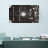 オークリッジダーク素朴ウッドブライダルシャワーへようこそ 横断幕 (トレードショー)