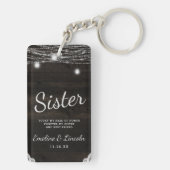 オークリッジ素朴ダークウッドザシスター引用文 キーホルダー (裏面)