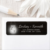 オークリッジ素朴ダークウッド結婚ズ差出人住所 ラベル (インサイチュ)