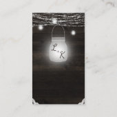 オークリッジ素朴ダークウッド&レース結婚詳細 エンクロージャーカード (裏面)