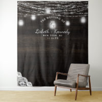 オークリッジ ラスティック ウッド ウェディング フォトブース バックドロップ