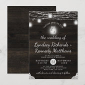 オークリッジ ラスティック バーンワード & メイソンジャー ウェディング 招待状 (正面/裏面)