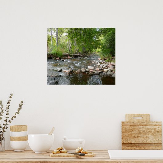 オークリークとマラードダックスの自然写真 ポスター (キッチン)