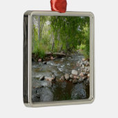 オークリークとマラードダックスの自然写真 メタルオーナメント (右)