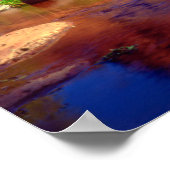 オークリークに反射する大聖堂の岩 ポスター (角)