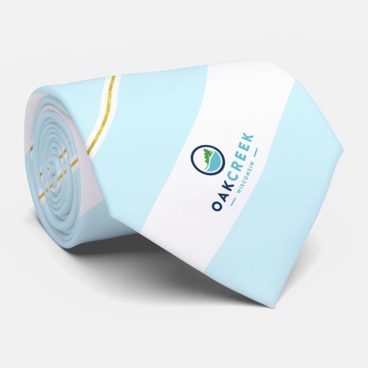 オークリーク(ウィスコンシン)市旗ネックタイ ネクタイ (ロール)