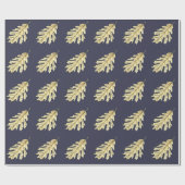 オークリーフの水彩 ラッピングペーパー (フラット)