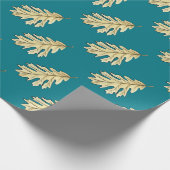 オークリーフの水彩 ラッピングペーパー (角)