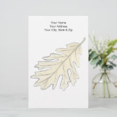 オークリーフの水彩 便箋 (スタンド正面)