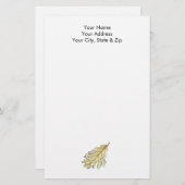 オークリーフの水彩 便箋 (正面/裏面)