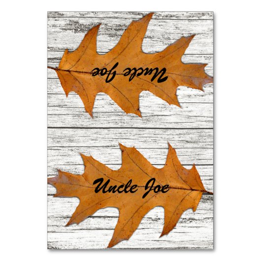 オークリーフウッド名テンプレート座席表 テーブルナンバー (正面)