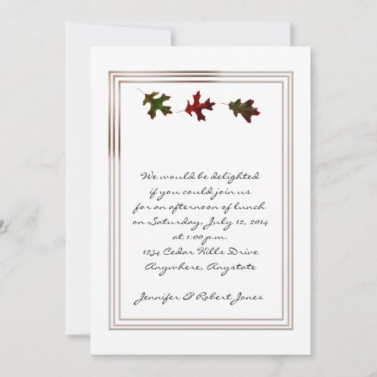 オークリーフパレードパーティの招待状 招待状 (正面)