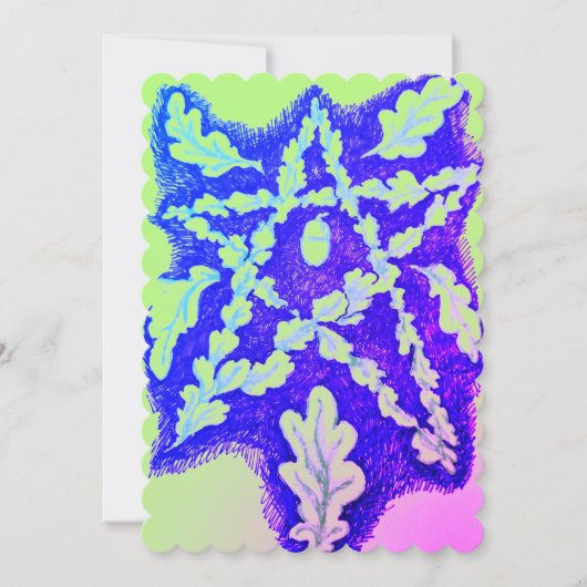 オークリーフペンタグラムネオンカラフル シーズンカード (正面)