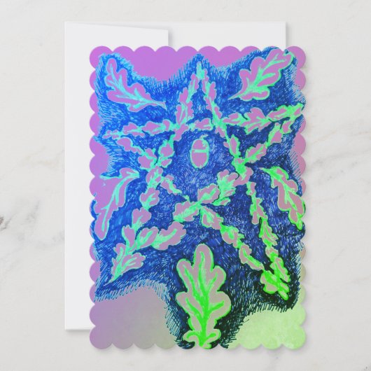 オークリーフペンタグラムネオンカラフル シーズンカード (正面)