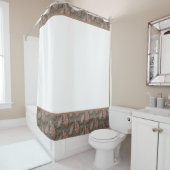 オークリーフ付きシャワーカー縁どテン シャワーカーテン (インサイチュ)