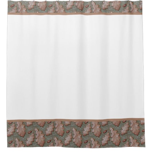 オークリーフ付きシャワーカー縁どテン シャワーカーテン (正面)