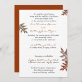 オークリーフ素朴結婚式招待状 招待状 (正面/裏面)