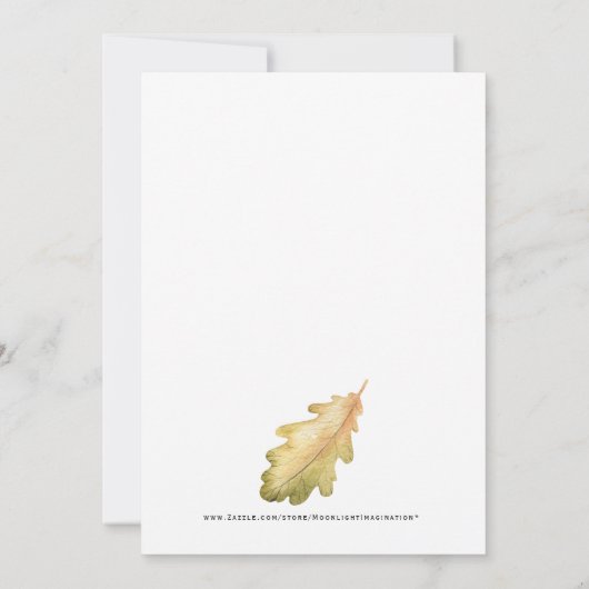 オークリーフ&アコーズサンクスギビングディナー招待状 招待状 (裏面)