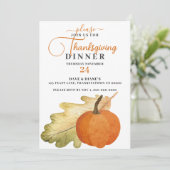 オークリーフ&パンプキンサンクスギビングディナー招待状 招待状 (スタンド正面)