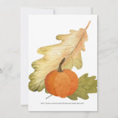 オークリーフ&パンプキンサンクスギビングディナー招待状 招待状 (裏面)