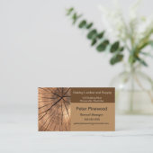 オークリー木材と供給 名刺 (スタンド正面)