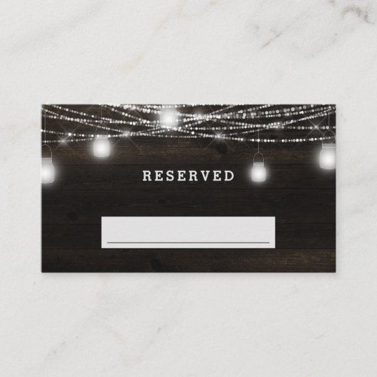 オークリー素朴ションライト予約結婚席 プレイスカード (正面)