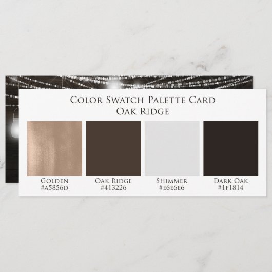 オークリー素朴ジの色結婚見本パレットカード (正面/裏面)