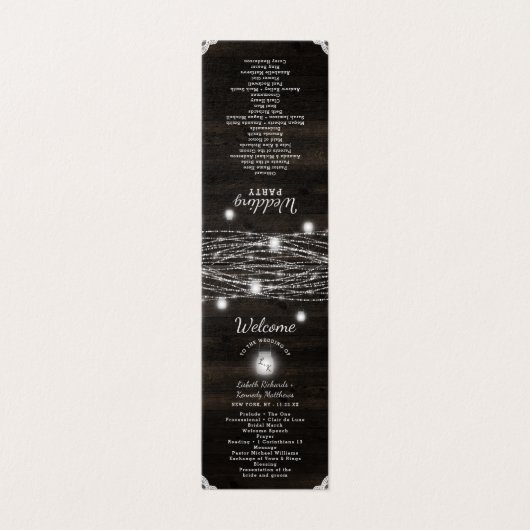 オークリー素朴ジ木材結婚式プログラム (外部フラット)