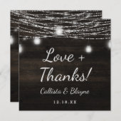 オークリー素朴ジ結婚の愛とスクエア感謝していー サンキューカード (正面/裏面)