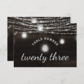 オークリー素朴ジ・メイソン結婚・ジャースのテーブル番号 招待状 (正面/裏面)