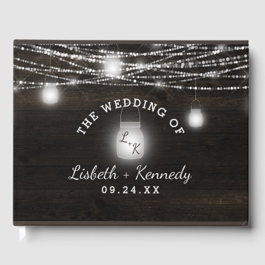 オークリー素朴ッジダークウッド&メイスンジャー結婚ズ ゲストブック (正面)