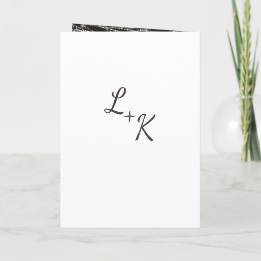 オークリー素朴ッジダークウッド&レース結婚の式典 プログラム (裏面)