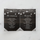 オークリー素朴ッジダークウッド&レース結婚の式典 プログラム (内部)